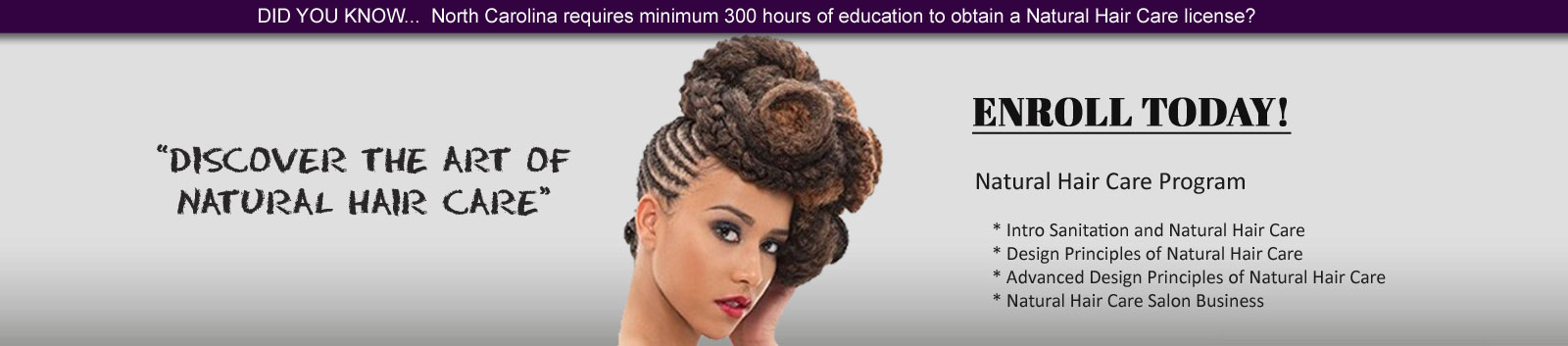 Beauty Schools North Carolina, Natural Hair Care Program